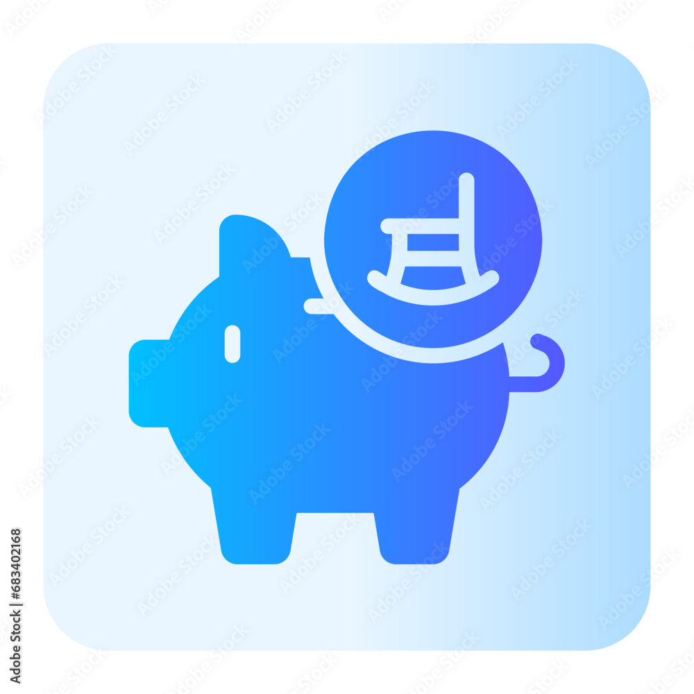 piggy bank gradient icon piggy bank gradient icon
