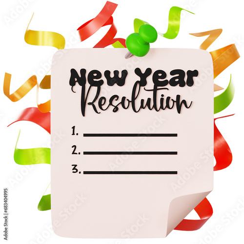 New Year's Resolutions notepad