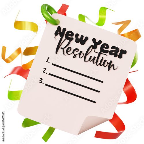 New Year's Resolutions notepad