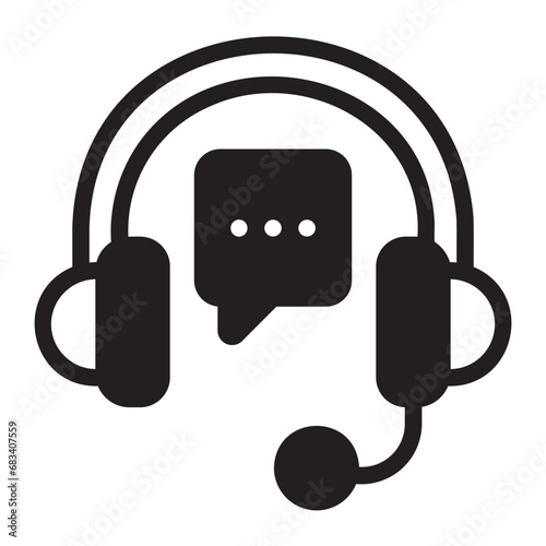 headset glyph icon