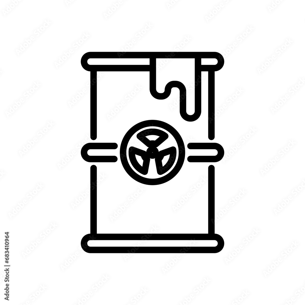 nuclear waste icon vector in line style nuclear waste icon vector in line style