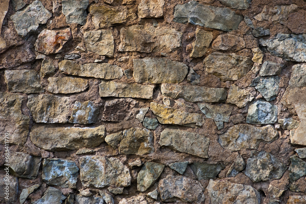 old stone wall closeup