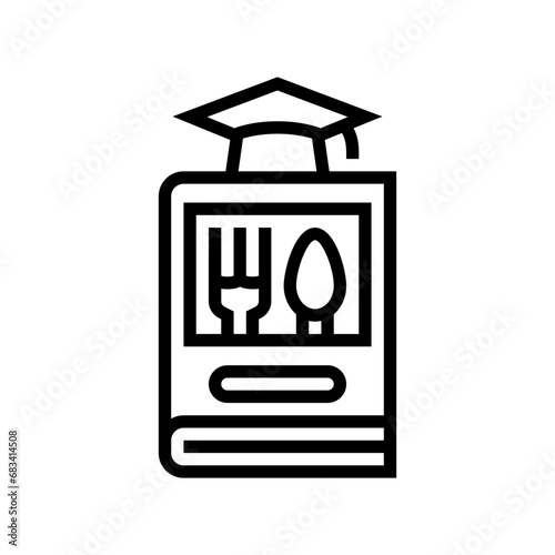 culinary school restaurant chef line icon vector. culinary school restaurant chef sign. isolated contour symbol black illustration