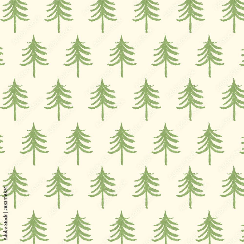 Obraz premium seamless pattern with christmas pine trees