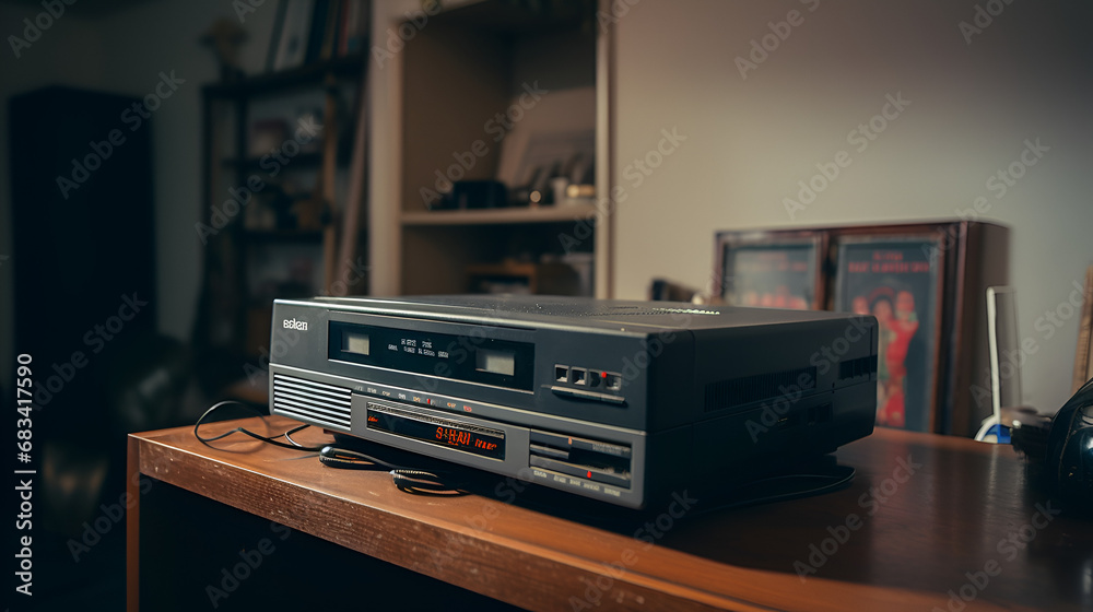 Obraz premium old vhs video player