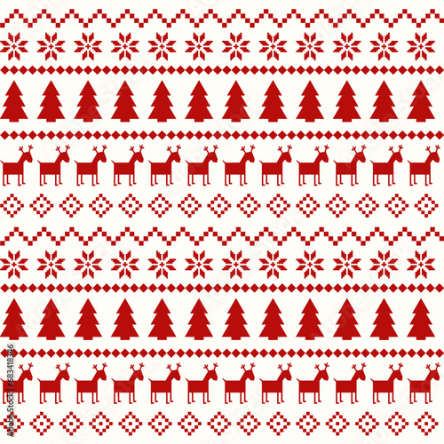 Christmas Nordic Seamless Pattern photo