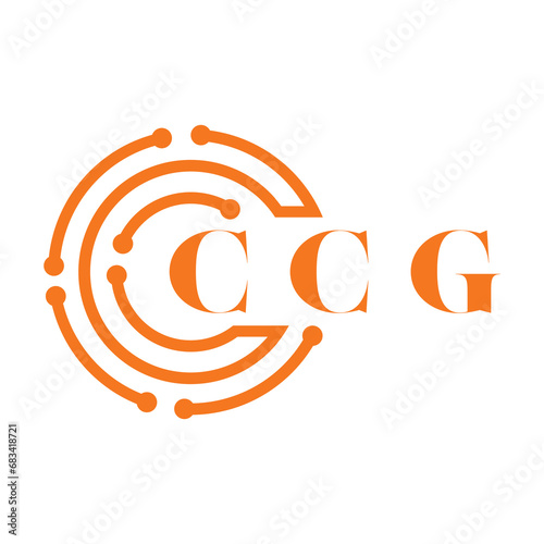 CCG letter design. CCG letter technology logo design on white background. CCG Monogram logo design for entrepreneur and business
 photo