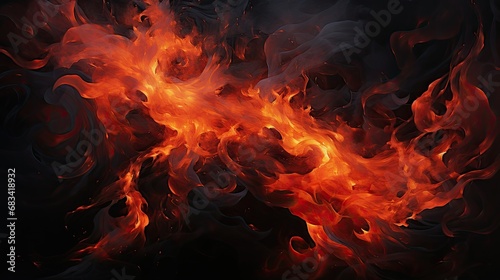 Dynamic Artistic Blaze: Vivid Visual Concept of Passionate Heat. Generative AI