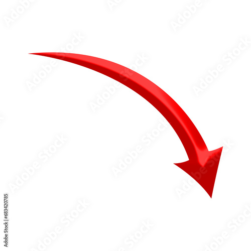 Wallpaper Mural Red arrow icon indicating different direction. icon isolated on a transparent background for website banners ads and design elements. Torontodigital.ca