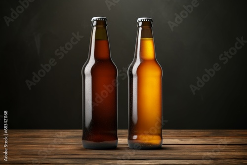 Beer Bottle Mock-Up - Blank Label photo
