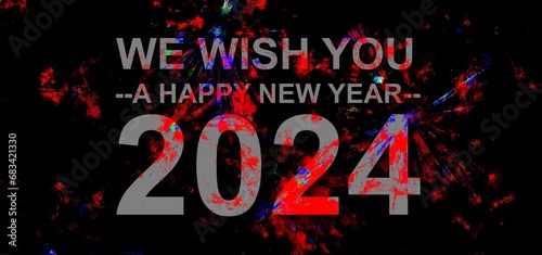 We wish you a happy new year 2024 photo