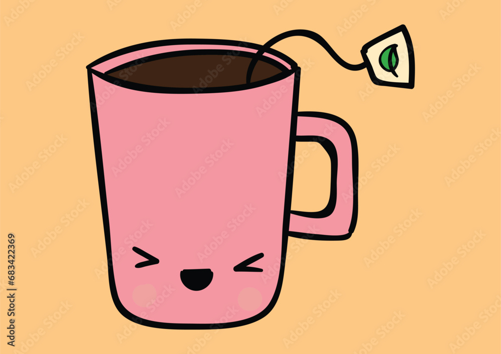 cute kawaii cup coffee vector illustration cute kawaii cup coffee vector illustration