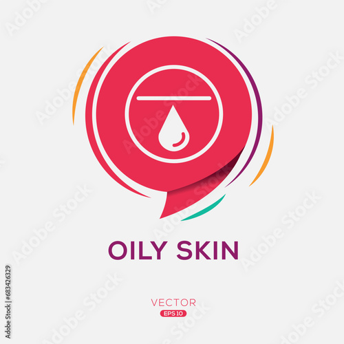 Creative (Oily Skin) Icon, Vector sign.