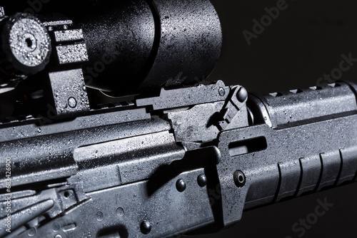 AK rifle with optical sight