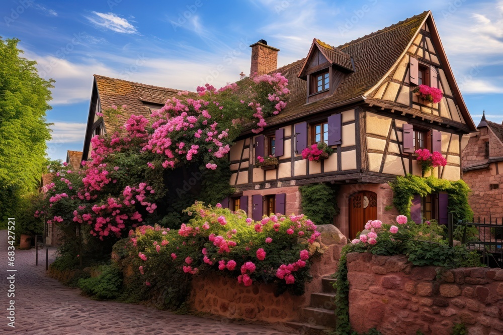 Alsace, maisons alsaciennes photograph, photography, professional quality --ar 3:2 --v 5.2 Job ID: 9a4f2087-4071-40da-9eff-1538303c4c06