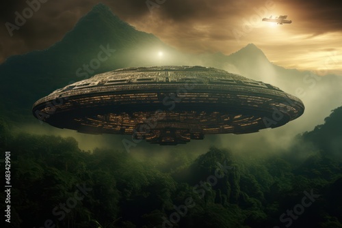 an alien ship in Mexico background photograph, photography, professional quality --ar 3:2 --v 5.2 Job ID: 7b46001b-08b1-4a8c-b53f-740fa4ca743d