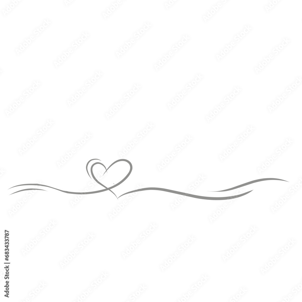 Heart line border. Heart banner for Valentine's Day or Mother's Day Love icon with line art. Thin contour and romantic symbol for greeting card and web banner in simple linear style. Heart line border. Heart banner for Valentine's Day or Mother's Day Love icon with line art. Thin contour and romantic symbol for greeting card and web banner in simple linear style.