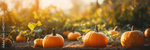 Autumn Harvest: Fresh Pumpkins on Farm © M.Gierczyk