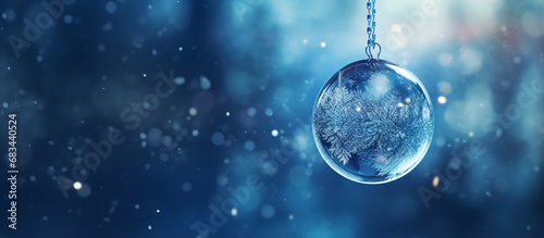 スノードームの中に輝くクリスマスツリー、Christmas tree shining in a snow globe、Generative AI	