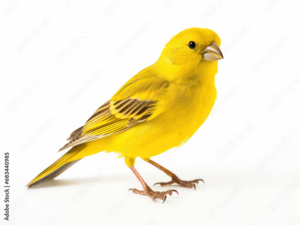 Canary Studio Shot Isolated on Clear White Background, Generative AI
