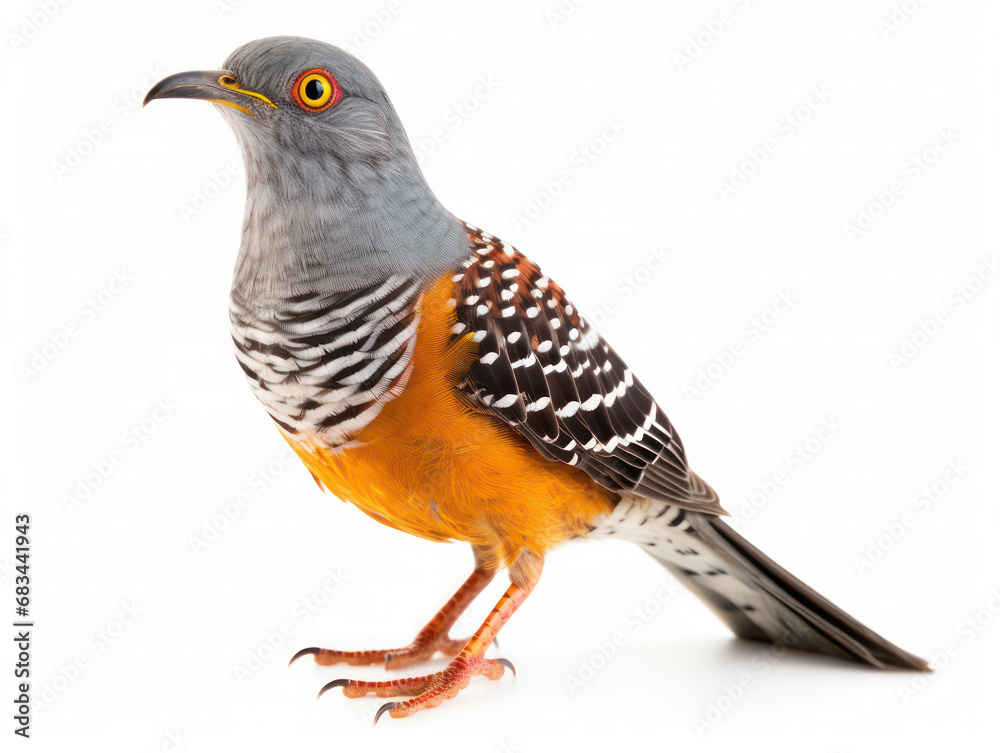 Cuckoo Studio Shot Isolated on Clear White Background, Generative AI Cuckoo Studio Shot Isolated on Clear White Background, Generative AI