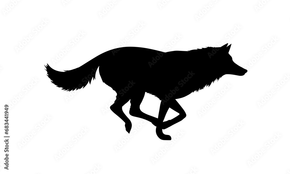 silhouette of a wolf 