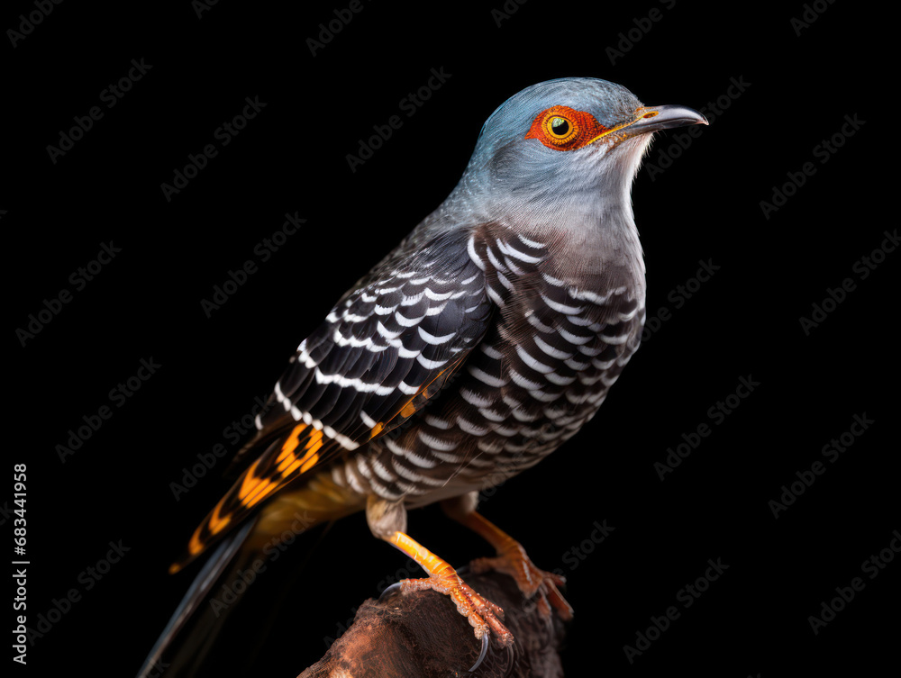 Obraz premium Cuckoo Studio Shot Isolated on Clear Black Background, Generative AI