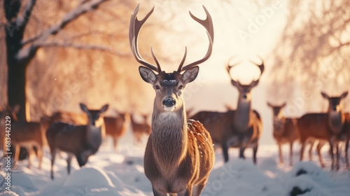 Deer Herd Made with Generative AI Technology