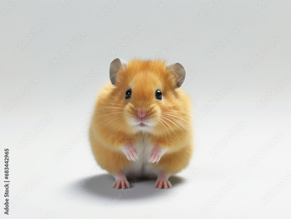 Hamster Studio Shot Isolated on Clear White Background, Generative AI