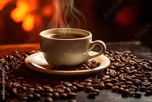 Realistic photos of coffee for display.