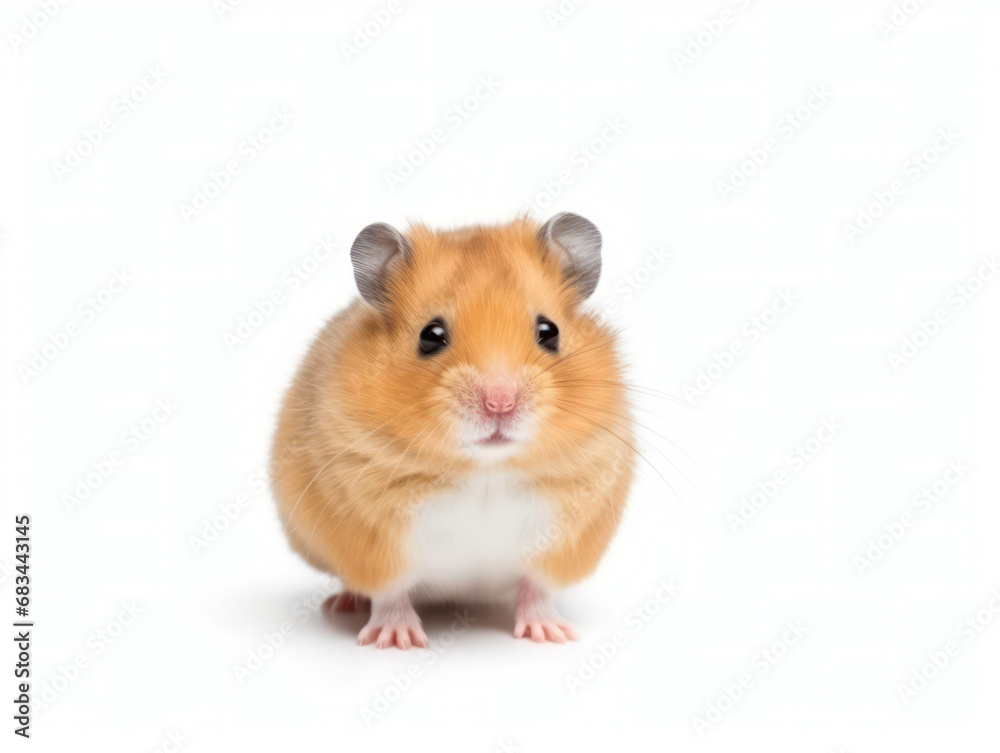 Hamster Studio Shot Isolated on Clear White Background, Generative AI