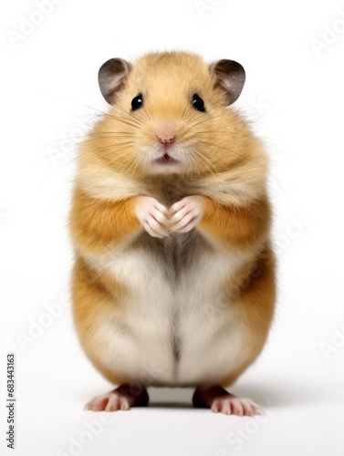 Hamster Studio Shot Isolated on Clear White Background, Generative AI