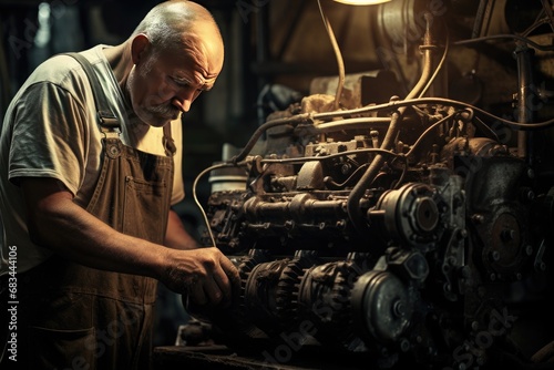 Workers repairing machines Photo © Sumet