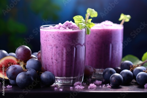 Strawberry smoothie with delicious whipped cream. Photography for advertising.