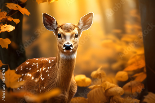 deer in the woods autumn season