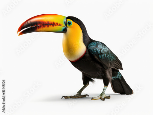 Tucan Studio Shot Isolated on Clear White Background, Generative AI © Vig