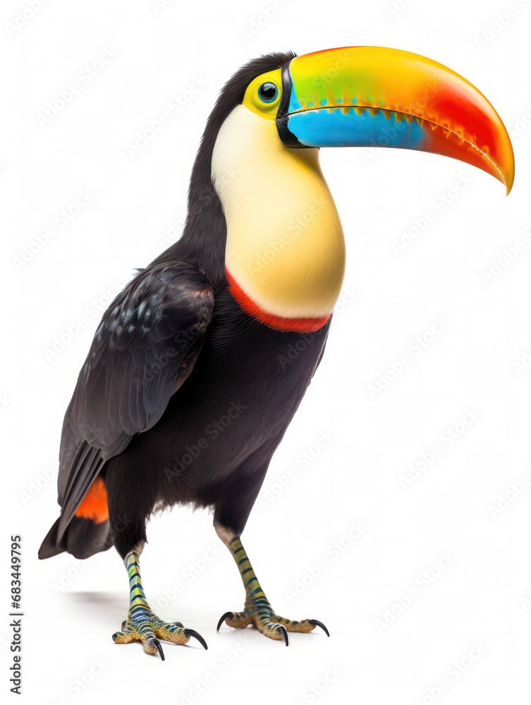 Obraz premium Tucan Studio Shot Isolated on Clear White Background, Generative AI