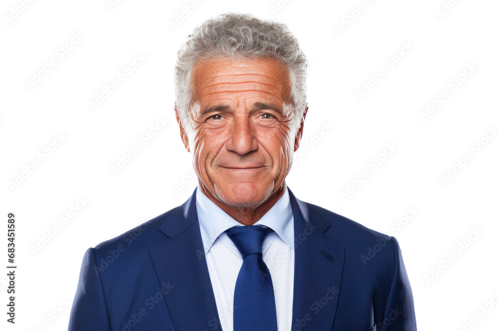 Portrait studio shot of an attractive senior businessman showing positive facial expressions, isolated on a transparent PNG background. Portrait studio shot of an attractive senior businessman showing positive facial expressions, isolated on a transparent PNG background.