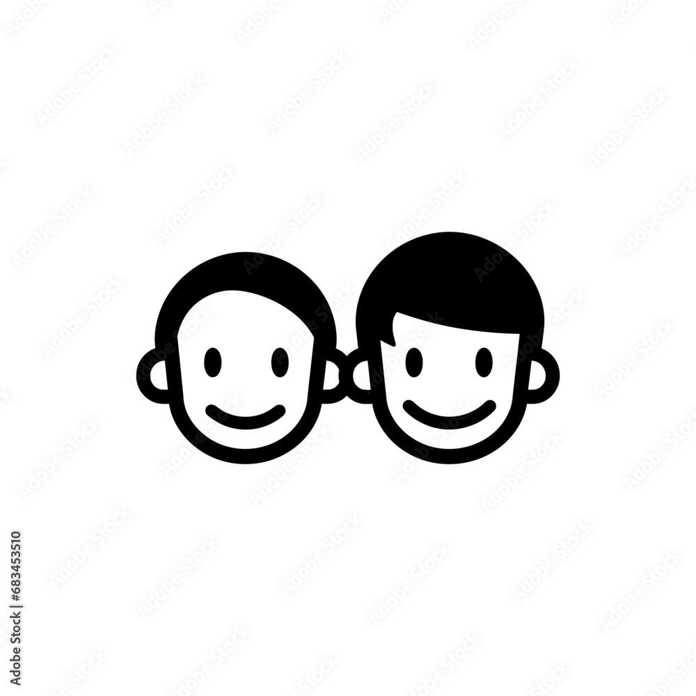 Two people laughing icon - Simple Vector Illustration Two people laughing icon - Simple Vector Illustration