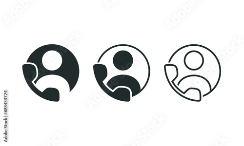 Call person icon. Illustration vector