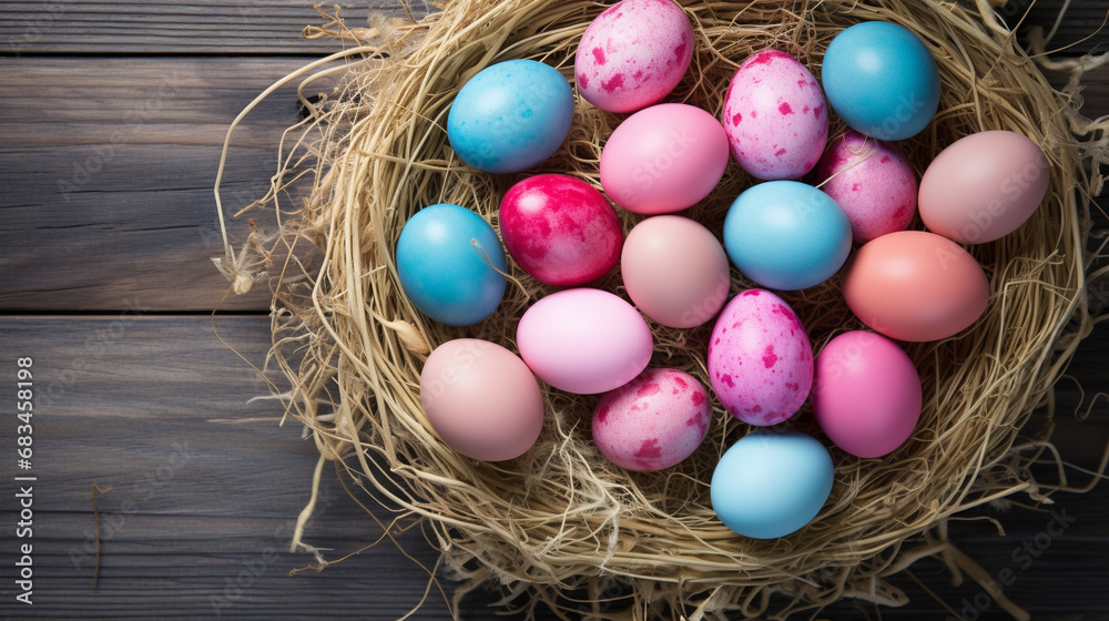 easter eggs in a basket HD 8K wallpaper Stock Photographic Image easter eggs in a basket HD 8K wallpaper Stock Photographic Image