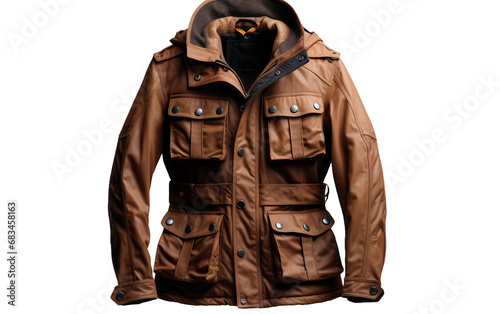 Barbour Jacket on Clear Backdrop