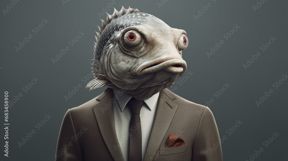 Generative AI illustration anthr opomorphic portrait.Generative AI Generative AI illustration anthr opomorphic portrait.Generative AI