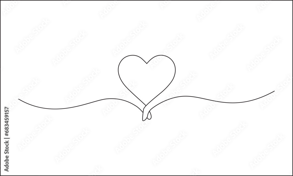 heart line art style vector eps 10