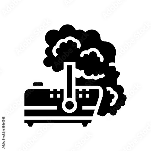 smoke machine disco party glyph icon vector. smoke machine disco party sign. isolated symbol illustration