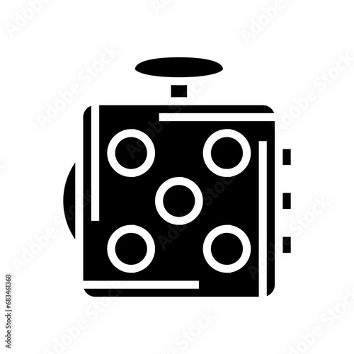 fidget cube toy glyph icon vector. fidget cube toy sign. isolated symbol illustration