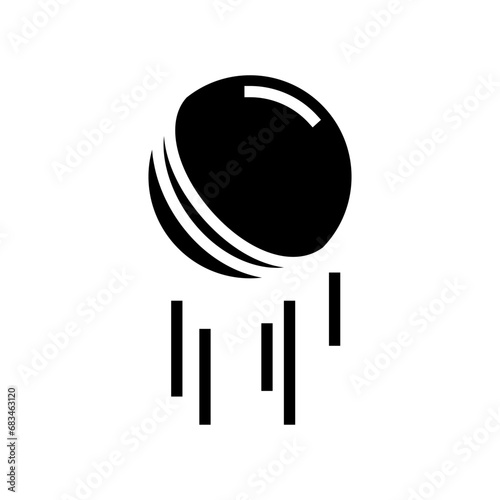 bouncy ball fidget toy glyph icon vector. bouncy ball fidget toy sign. isolated symbol illustration