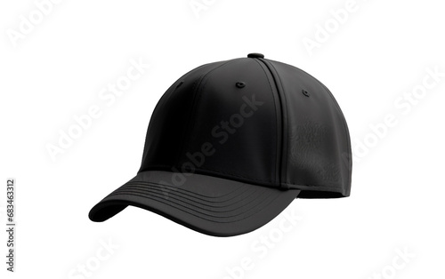 Black Cap on Transparent Background