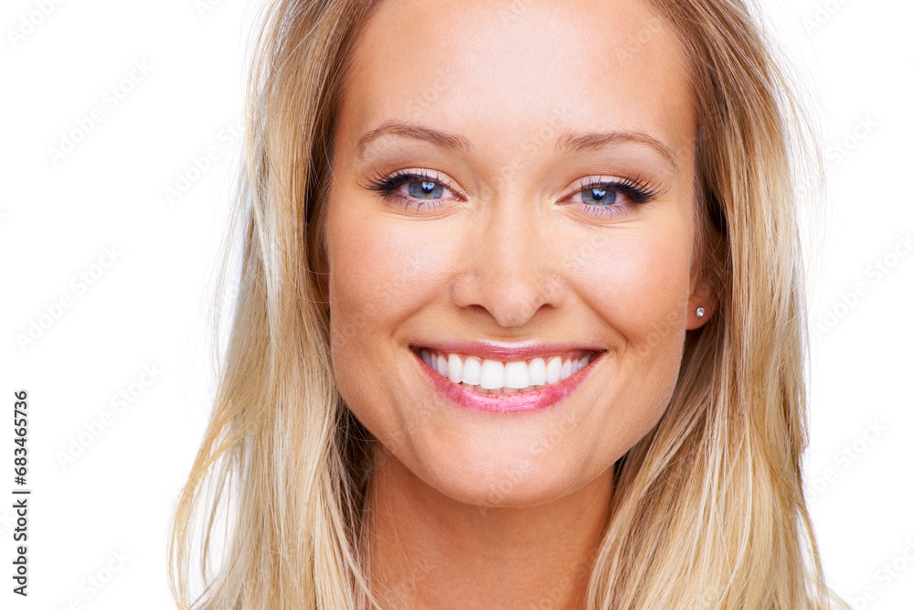 Skincare, makeup and happy with portrait of woman in studio for cosmetics, dermatology and spa treatment. Self care, health and glow with face of model on white background for cosmetology and facial Skincare, makeup and happy with portrait of woman in studio for cosmetics, dermatology and spa treatment. Self care, health and glow with face of model on white background for cosmetology and facial