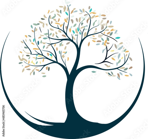 Wallpaper Mural Tree of Life Vector illustration on a white background Torontodigital.ca